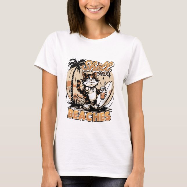 Camiseta ¡Playas Shell Yeah! Divertido (Anverso)