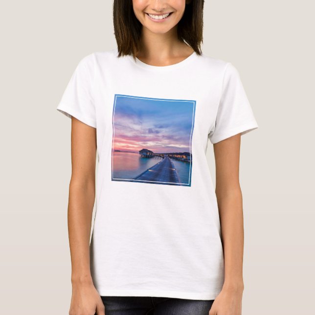 Camiseta Playas tropicales | Bungalows Maldivas (Anverso)