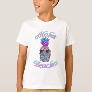Camiseta Playas Tropicales de Aloha de Piña Hawái