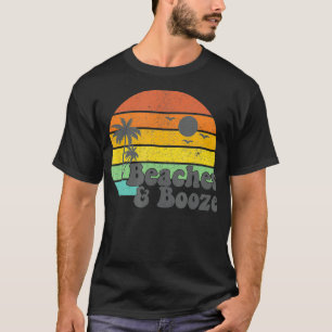 Camiseta Playas Y Booze Retro Vacaciones En Verano