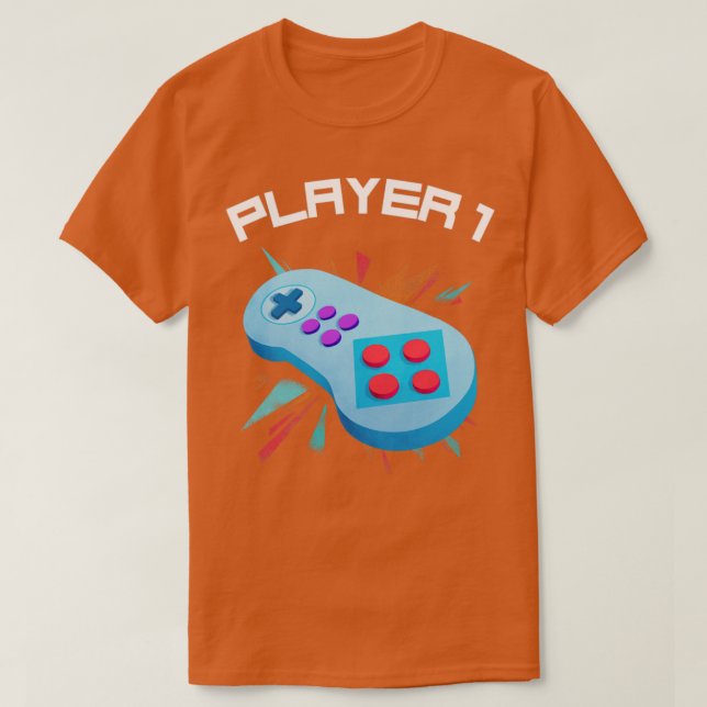 Camiseta Player 1 Matching Design (Diseño del anverso)
