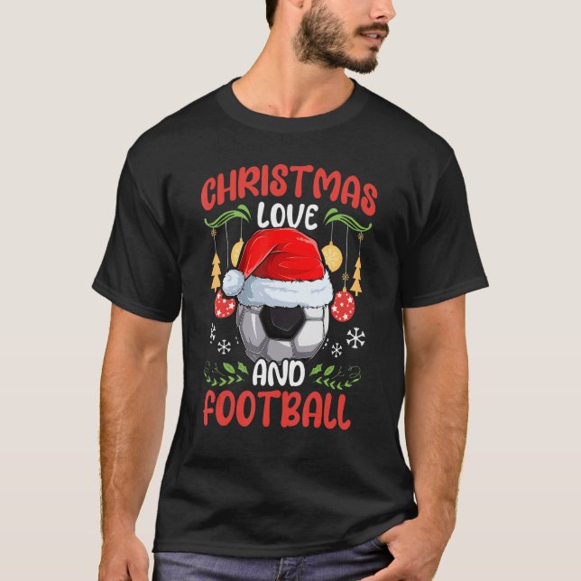 Camiseta Player Team Club Outfit Christmas  Love Soccer Foo (Anverso)