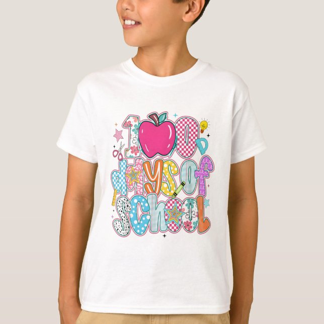 Camiseta Playful 100 Days Education Milestone Student (Anverso)
