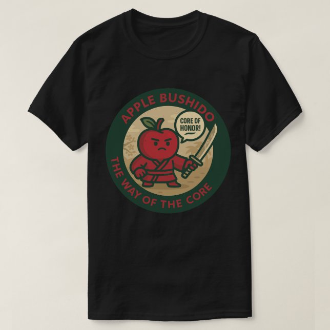 Camiseta Playful Apple Samurai Discipline  (Diseño del anverso)