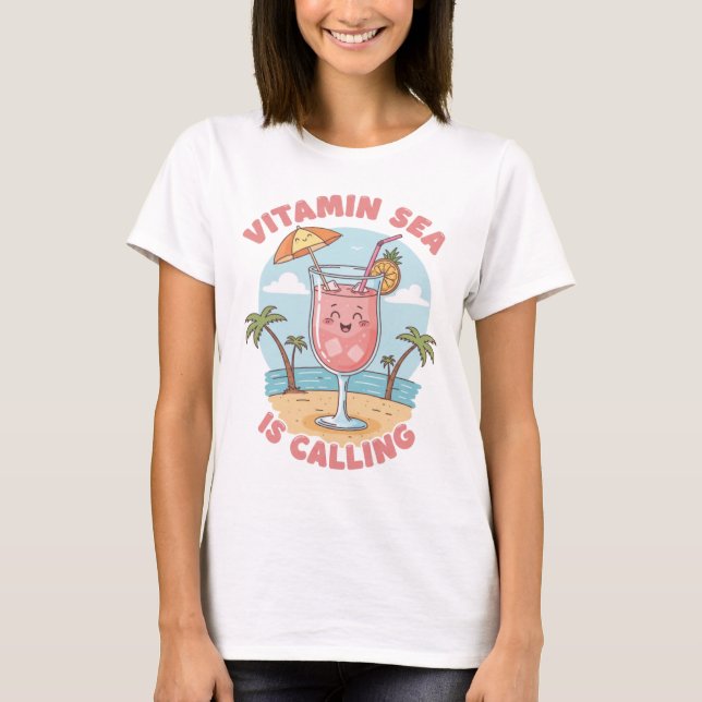 Camiseta Playful Beach Vector Art (Anverso)