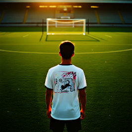 Camiseta Playful Black Cat Soccer for Cat Lovers and Soccer