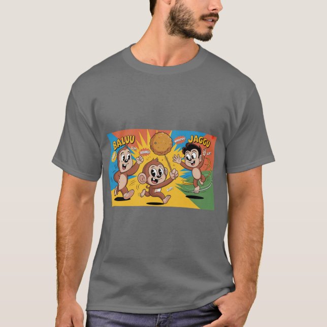 Camiseta Playful Cartoon Character Tee (Anverso)