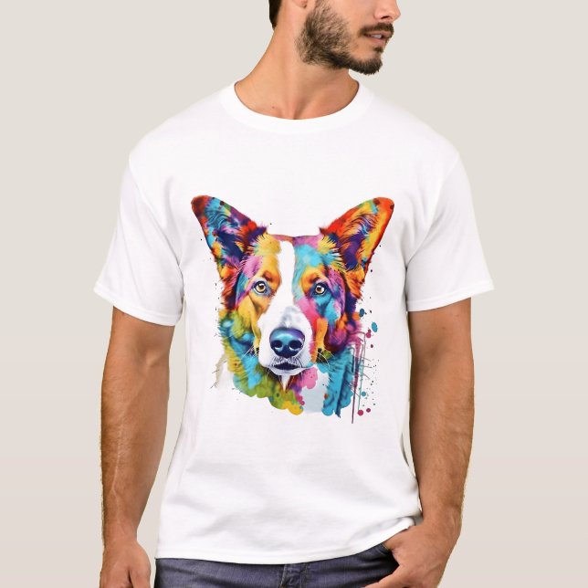 Camiseta Playful Dog Face T-Shirt (Anverso)