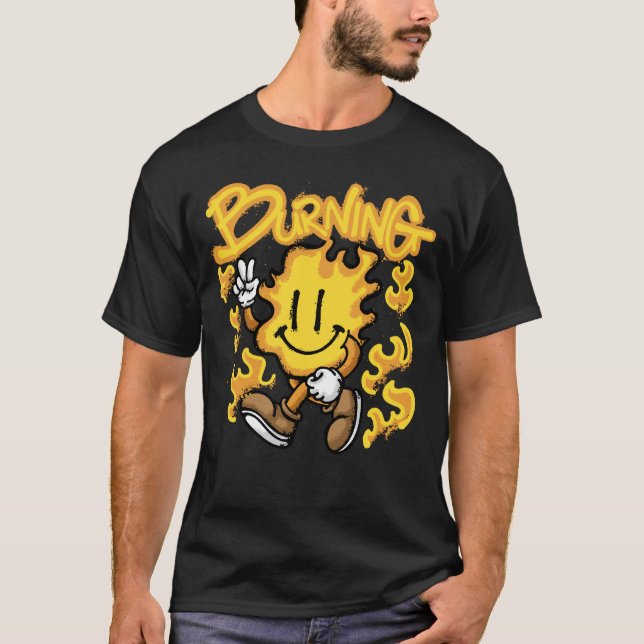 Camiseta Playful Flames streetwear (Anverso)