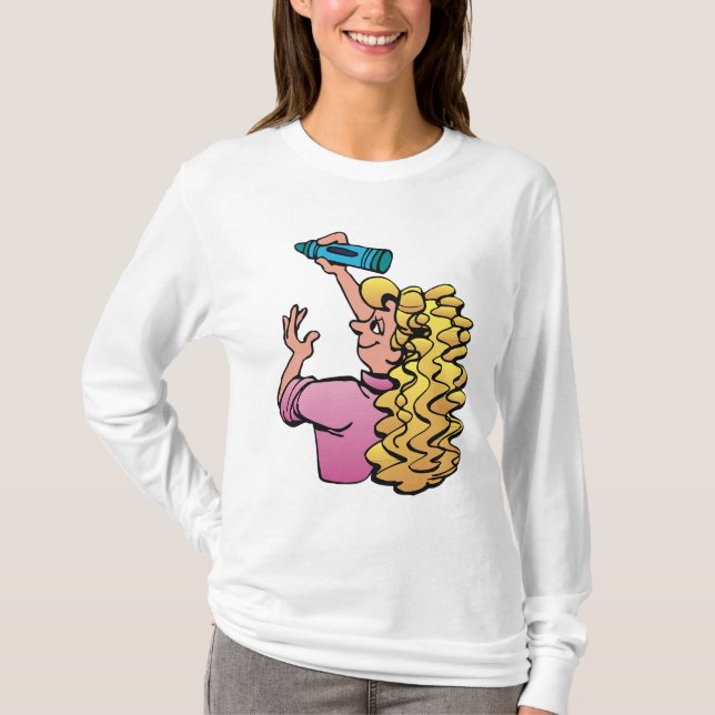 Camiseta Playful Girl with Crayon (Anverso)