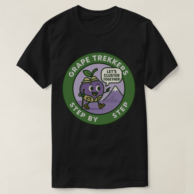 Camiseta Playful Grape Hiker Trail Friendly (Diseño del anverso)