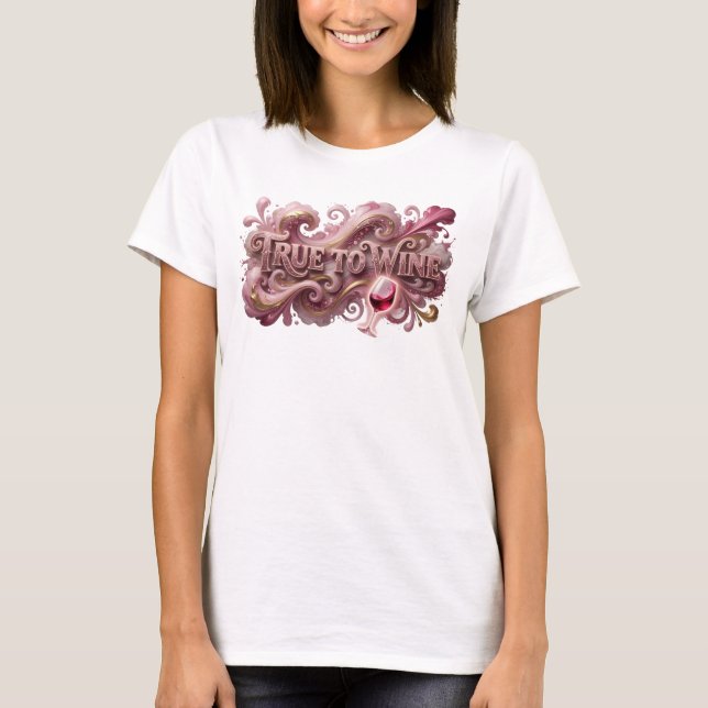 Camiseta Playful Pink TRUE TO WINE Tee (Anverso)