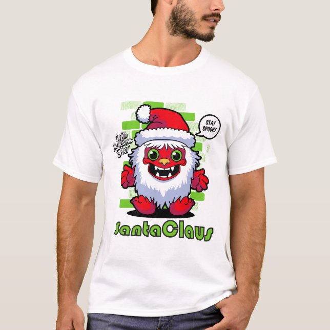Camiseta Playful Santa Claus Graphic T-Shirt, Holiday Appar (Anverso)