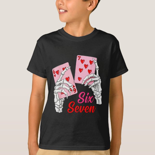 Camiseta Playing Cards 67 Valentine Skeleton Hand Six Seven (Anverso)