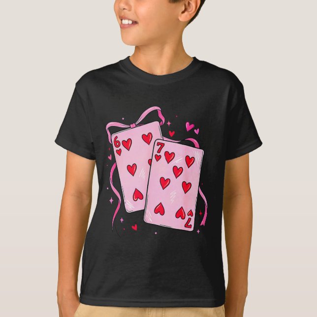 Camiseta Playing Cards Valentine 6 7 Boys Girls Valentine S (Anverso)