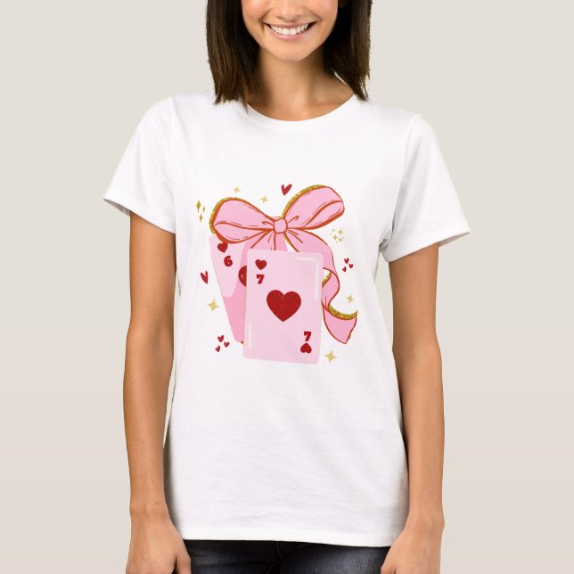 Camiseta Playing Cards Valentine 6 7 shirt, valentine shirt (Anverso)