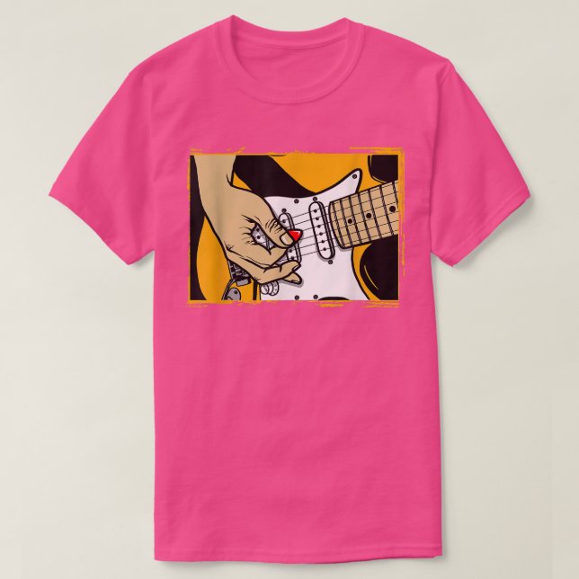 Camiseta Playing Chords On Guitar Musical Design  (Diseño del anverso)