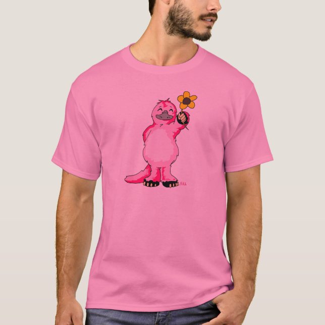Camiseta Playtpus rosado (Anverso)