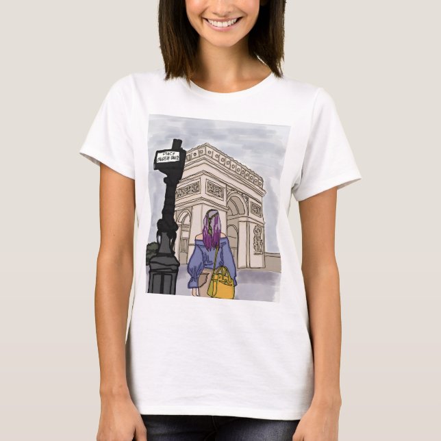 Camiseta Plaza Charles de Gaulle París. (Anverso)