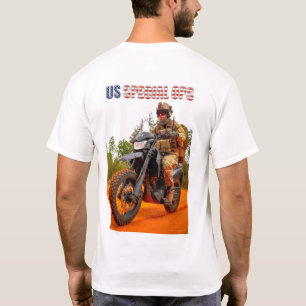 Camiseta PLAZA COMBAT DE EE. UU. - Motocicleta Ops especial