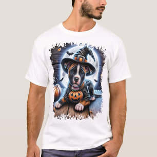 Camiseta Plaza de Halloween del perro Staffy