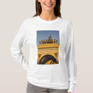 Camiseta Plaza Dvortsovaya, Arco de Triunfo, puesta de sol