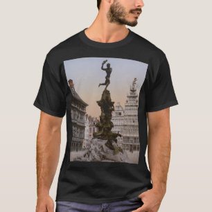 Camiseta Plaza en Amberes, Bélgica (alrededor de 1900)