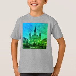 Camiseta Plaza Jackson, Nueva Orleans, Basílica de la Cated