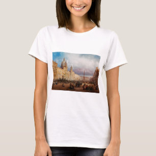 Camiseta Plaza Navona Mercado Roma 1850 Arte