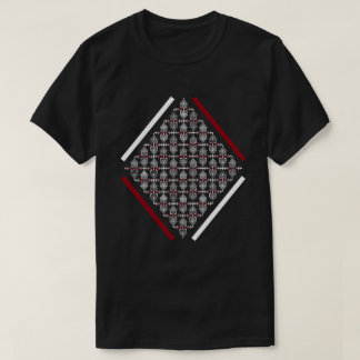 Camiseta Plaza Roja y Blanca con patrones de inspiración as