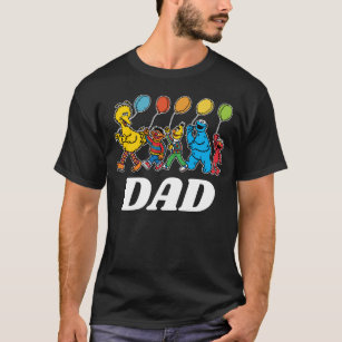 Camiseta Plaza Sésamo   Globos de cumpleaños - Dad T-Shi