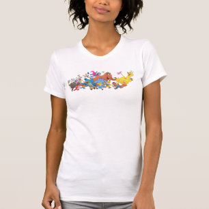 Camiseta Plaza Sésamo! Ilustracion de caracteres
