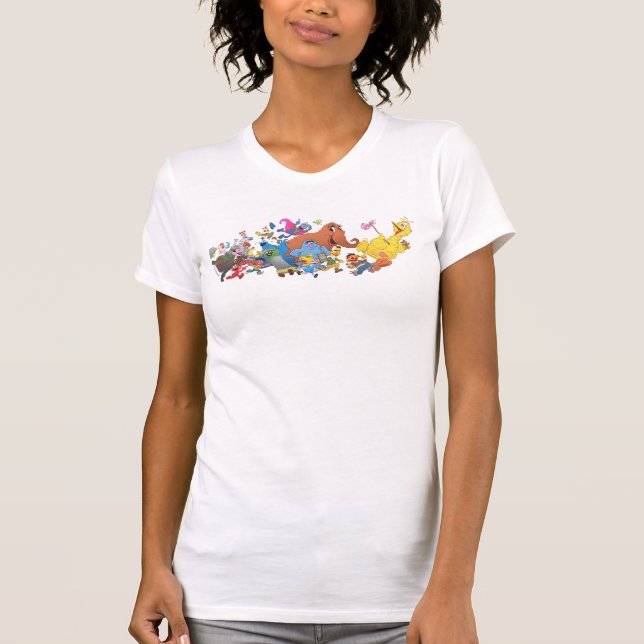 Camiseta Plaza Sésamo! Ilustracion de caracteres (Anverso)
