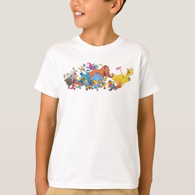 Camiseta Plaza Sésamo! Ilustracion de caracteres (Anverso)