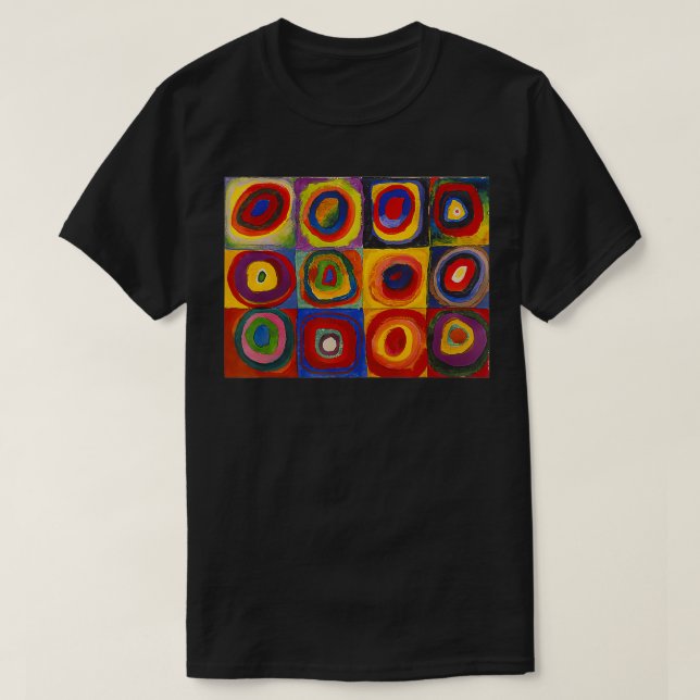 Camiseta Plazas de Kandinsky con anillos concéntricos (Diseño del anverso)