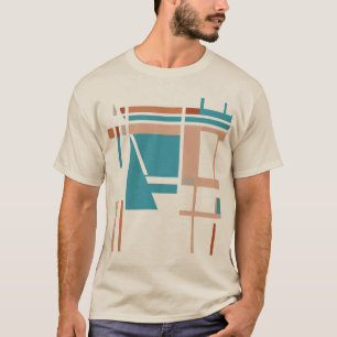 Camiseta Plazas inspiradas en el Taupe de Arroz Turquesa de