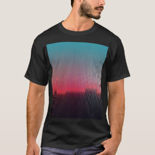 Camiseta Plazas urbanas digitales: Desenfoque futurista.