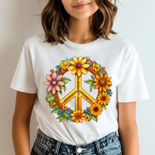 Camiseta Pleace la armonía de la floración de signos