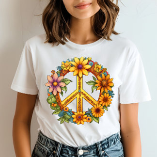 Camiseta Pleace la armonía de la floración de signos