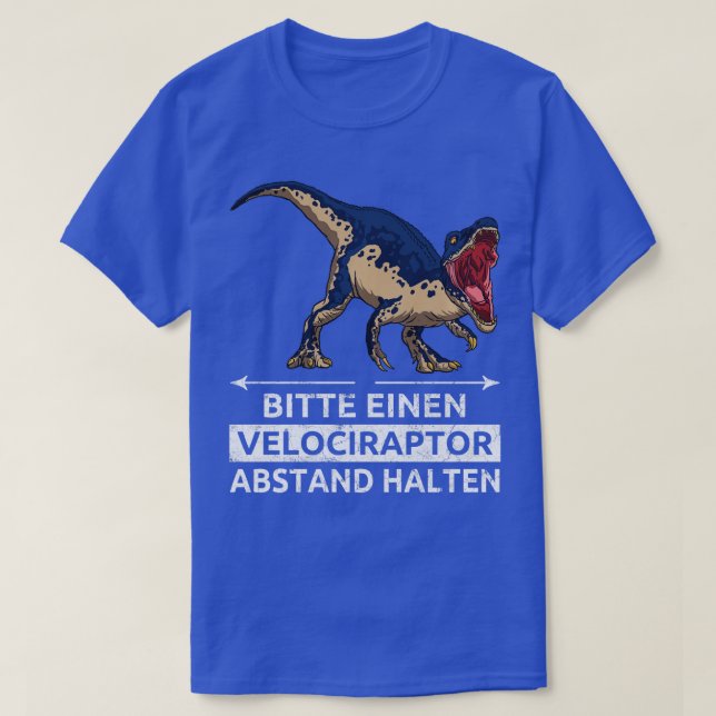 Camiseta Please keep a Velociraptor distance from Velocirap (Diseño del anverso)