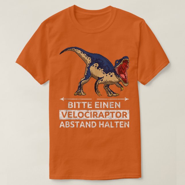 Camiseta Please keep a Velociraptor distance from Velocirap (Diseño del anverso)