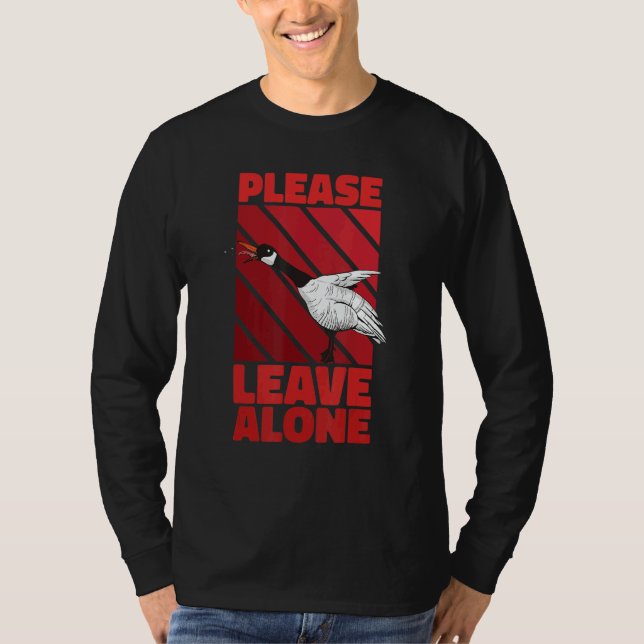 Camiseta Please Leave Me Alone Canadian Goose Birdwatcher (Anverso)