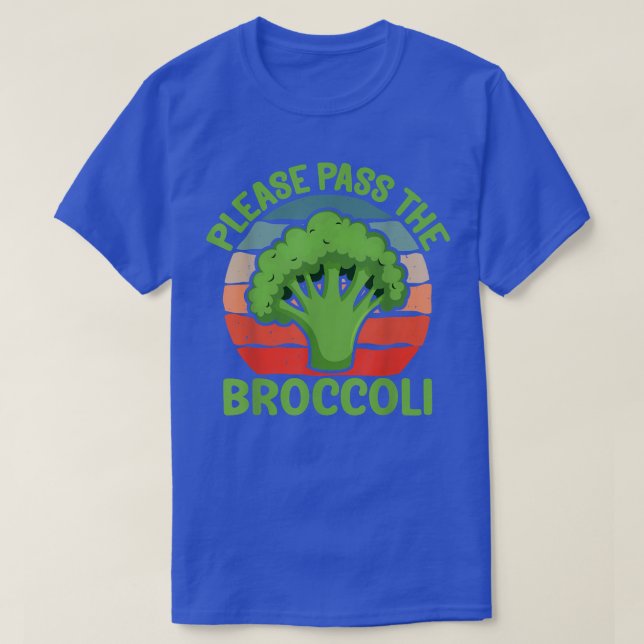 Camiseta Please Pass the Broccoli  Funny Retro Vegan Brocco (Diseño del anverso)