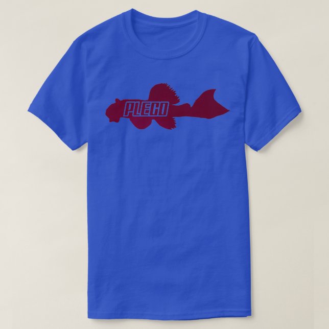 Camiseta Pleco en rojo (Diseño del anverso)