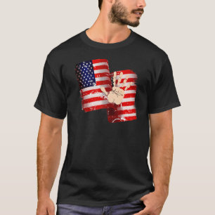 Camiseta Pledge Allegiance Hand Hizo A Ee.Uu. El 4 De Julio