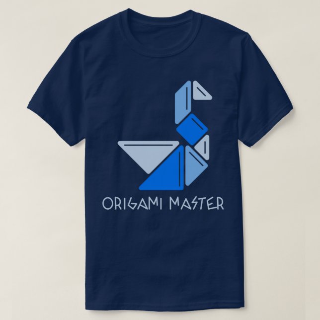 Camiseta plegado de papel de grúa maestro de origami (Diseño del anverso)