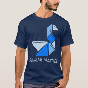Camiseta plegado de papel de grúa maestro de origami