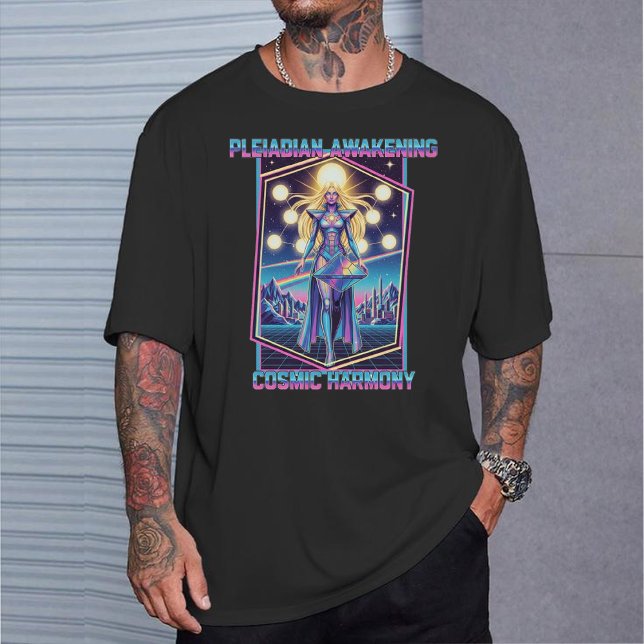 Camiseta Pleiadian Awakening | Retro 80s Cosmic Harmony (Subido por el creador)