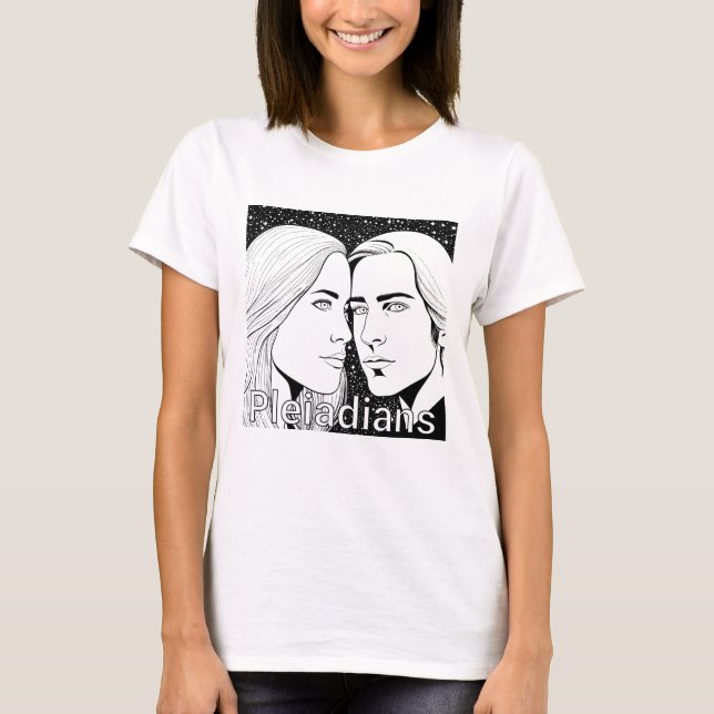 Camiseta Pleiadians Tall Extraterrestres Hembra y Hombres (Anverso)