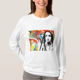 Camiseta Plena Punk Puerto Rican Art Women's Long Sleeve